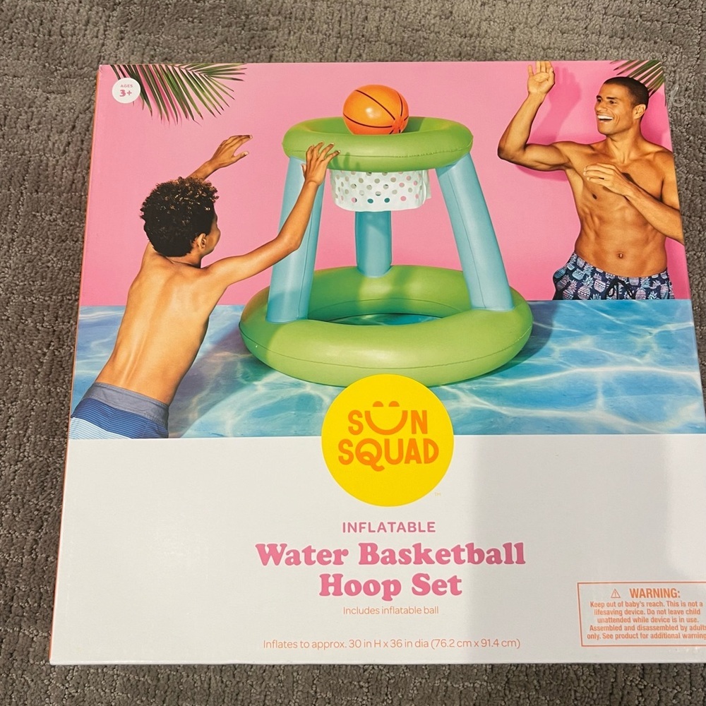 Sun Squad Water Badketball Hoop Set NEW
